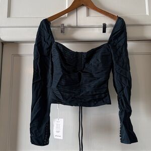 Self-Portrait Dark Blue Blouse